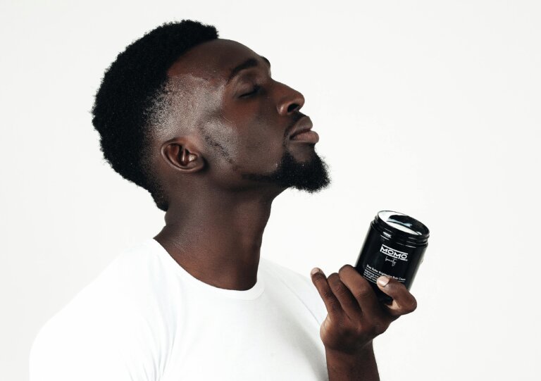 face lotion for men - a man demonstrating face mens lotion